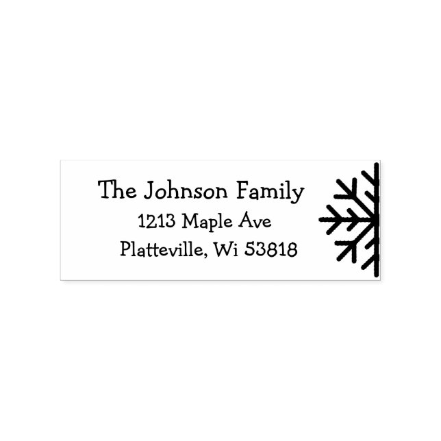 Personalisierte Adresse Winter Weihnachten Schneef Gummistempel (Prägung)