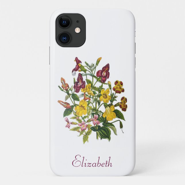 Personalisierte Affen-Blume Case-Mate iPhone Hülle (Rückseite)
