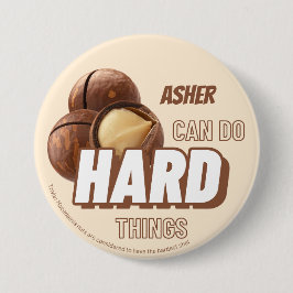 Personalisierte Affirmation Brown tut harte Dinge Button