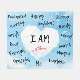 Personalisierte Affirmations Blanket Fleecedecke