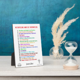 Personalisierte Affirmations Plaque Fotoplatte