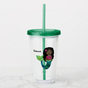 Personalisierte afrikanische amerikanische acryltrinkbecher