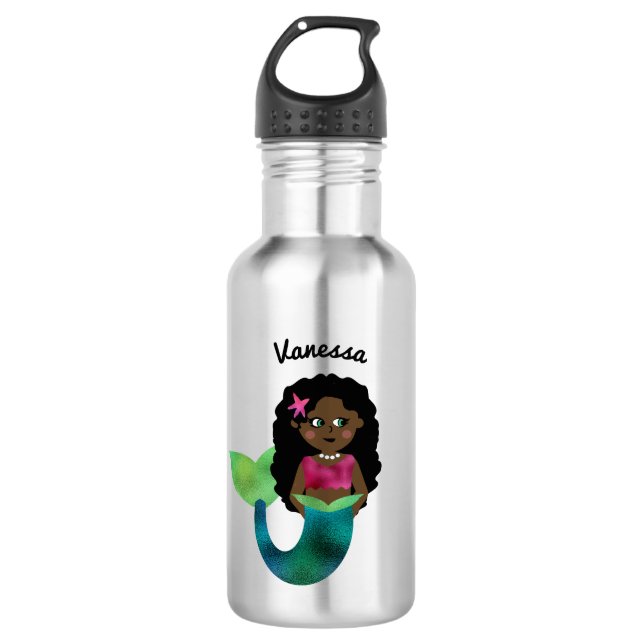 Personalisierte afrikanische amerikanische edelstahlflasche (Vorderseite)