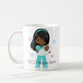 Personalisierte afrikanische Krankenschwester des Kaffeetasse