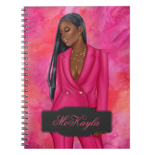 Personalisierte afroamerikanische CEO Boss Woman Notizblock