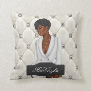 Personalisierte afroamerikanische CEO Boss Woman T Kissen