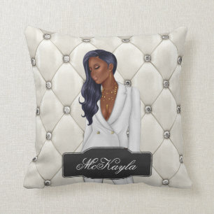 Personalisierte afroamerikanische CEO Boss Woman T Kissen