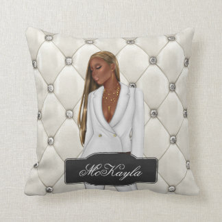 Personalisierte afroamerikanische CEO Boss Woman T Kissen