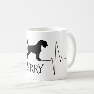 Personalisierte Airedale Liebe Mein Hund Herzschla Kaffeetasse
