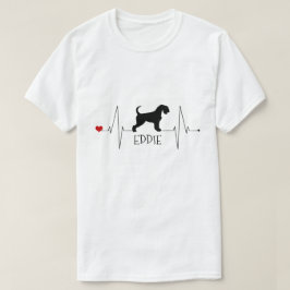 Personalisierte Airedale Liebe Mein Hund Herzschla T-Shirt