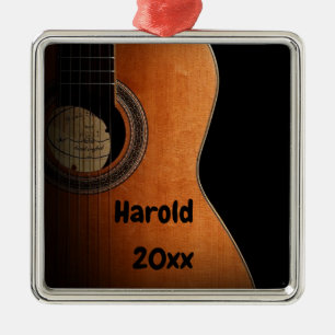 Personalisierte akustische Gitarre Ornament Aus Metall