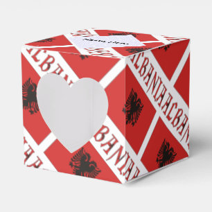 Personalisierte albanische Flagge Geschenkschachtel