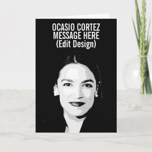 Personalisierte Alexandria Ocasio-Cortez Karte