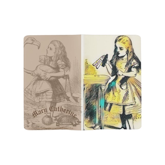 Personalisierte Alices Abenteuer im Märchenland Großes Moleskine Notizbuch (Geöffnet)