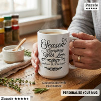 Personalisierte "Alles mit Liebe würzen" Hochzeit