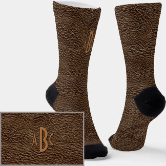 Personalisierte Alphabet Letters Imitate Leather Socken