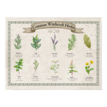 Personalisierte alte botanische Kräutertafel
