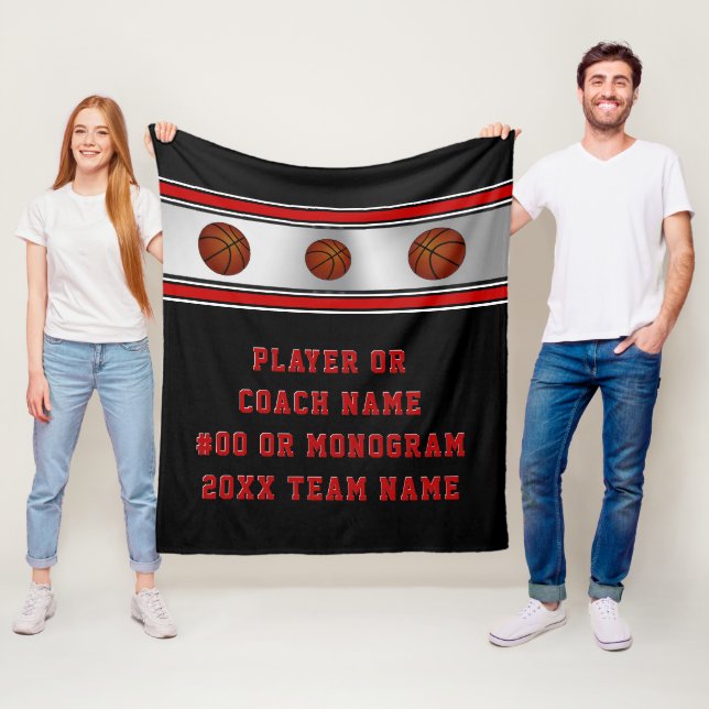 Personalisierte ältere Basketball-Geschenk-Ideen, Fleecedecke (Beispiel)