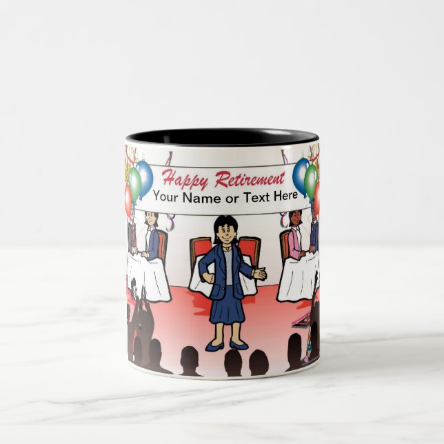 Personalisierte Altersversorgung - Cartoon von Fra Zweifarbige Tasse (Mittel)
