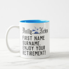 Personalisierte Altersvorsorge Zweifarbige Tasse