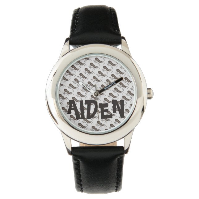 Personalisierte Ameisen Marching Black Ant Insekt  Armbanduhr (Vorderseite)