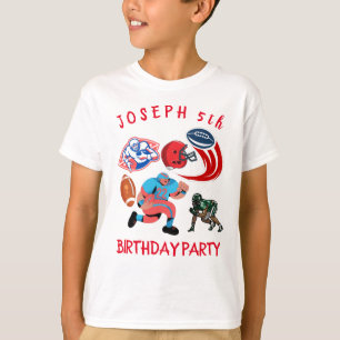 Personalisierte American Football Birthday Party T-Shirt