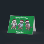 Personalisierte American Football Christmas Card Feiertagskarte<br><div class="desc">Eine perfekte amerikanische Fußball-Weihnachtskarte</div>