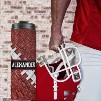 Personalisierte American-Football-Wasserflasche Thermosbecher