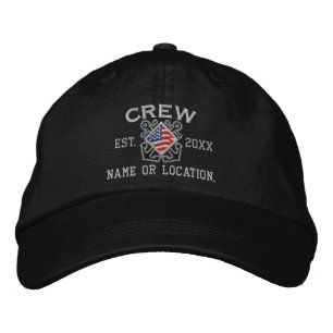 Personalisierte amerikanische Flag Crew Nautical E Bestickte Baseballkappe