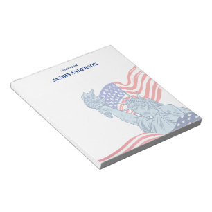 Personalisierte amerikanische Flagge patriotisches Notizblock