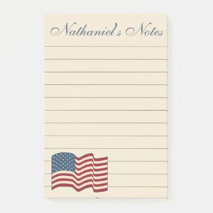 Personalisierte amerikanische Flagge Post-it-Notiz Post-it Klebezettel