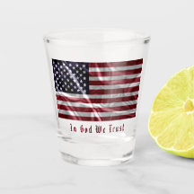 Personalisierte amerikanische Flagge und Motto, US