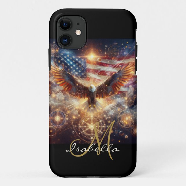 Personalisierte amerikanische Flagge - US Flagge Case-Mate iPhone Hülle (Rückseite)