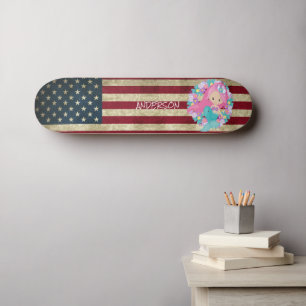 Personalisierte amerikanische KLEINE MERMAID Skateboard
