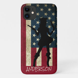 Personalisierte amerikanische Piratenfrau Case-Mate iPhone Hülle