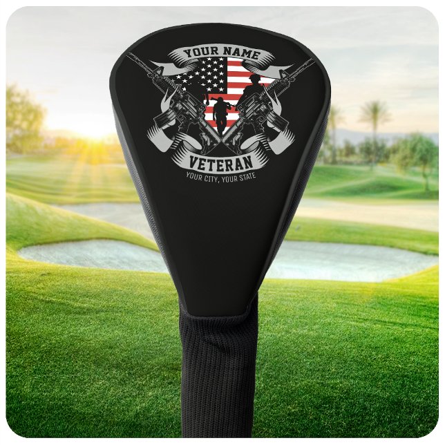 Personalisierte amerikanische Veteran Proud Vet US Golf Headcover (Von Creator hochgeladen)