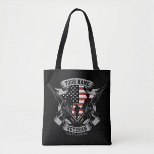 Personalisierte amerikanische Veteran Proud Vet US Tasche