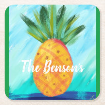 Personalisierte Ananas Bar Drink Coasters