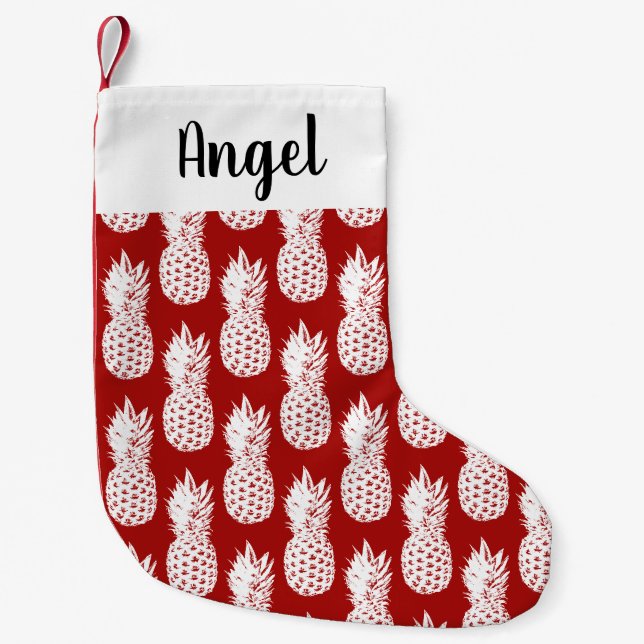 Personalisierte Ananas Druck Weihnachten Strumpf Kleiner Weihnachtsstrumpf (Vorderseite)