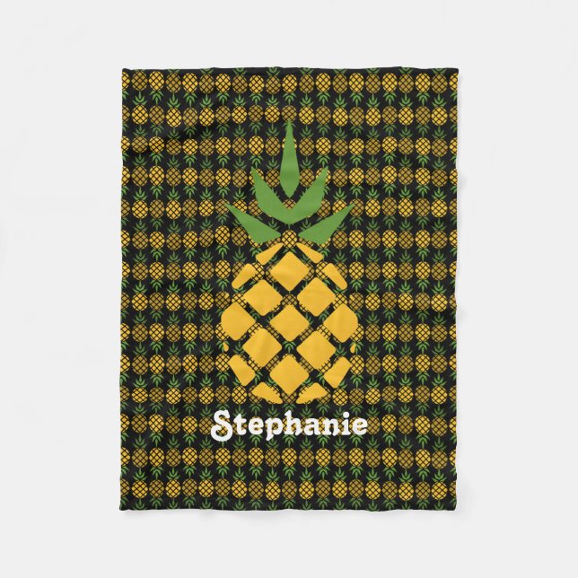 Personalisierte Ananas Fleecedecke (Vorderseite)