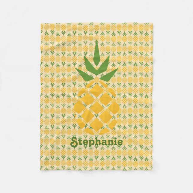 Personalisierte Ananas Fleecedecke (Vorderseite)