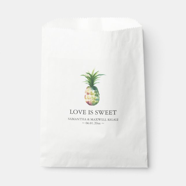 Personalisierte Ananas Geschenktütchen (Vorderseite)