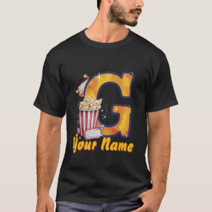 Personalisierte Anfangs-G-Popcorn-Tickets kinemato T-Shirt