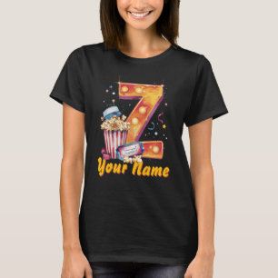 Personalisierte Anfangs-Z-Popcorn-Tickets kinemato T-Shirt