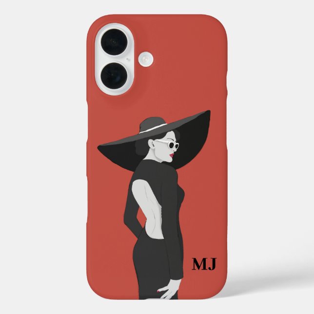 Personalisierte Anfangsbuchstaben Case-Mate iPhone iPhone 16 Hülle (Rückseite)