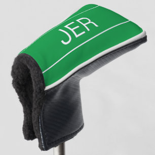 Personalisierte Anfangsbuchstaben Monogramm Grün S Golf Headcover