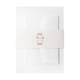 Personalisierte Anfangsbuchstaben Roségarten Hochz Einladungsbanderole