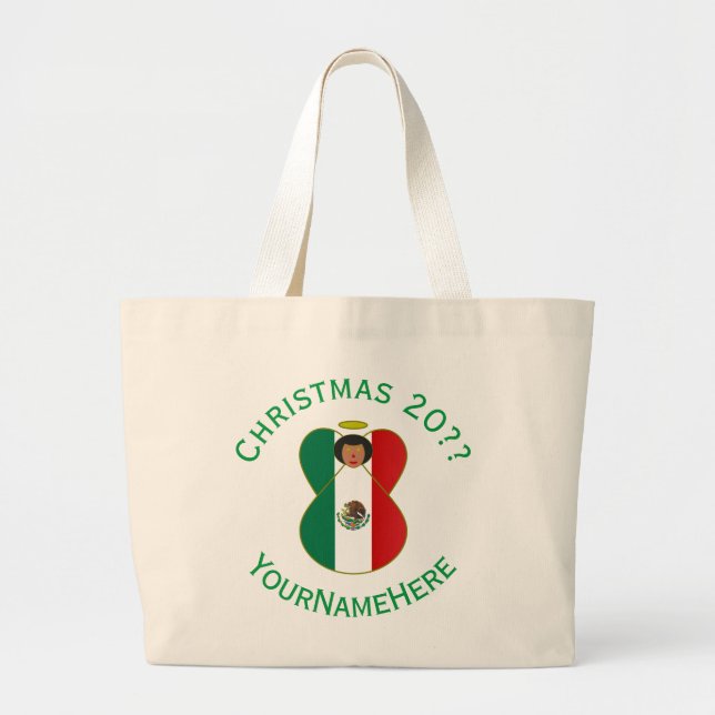 Personalisierte Angel-Weihnachtsflagge Jumbo Stoffbeutel (Vorne)