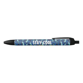 Personalisierte Angesagte Navy-Blue-Pinguin-Koloni Kugelschreiber