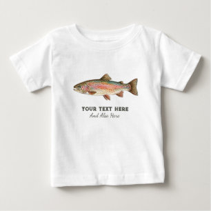 Personalisierte Angler-Liebhaber – Forellen-Angel- Baby T-shirt